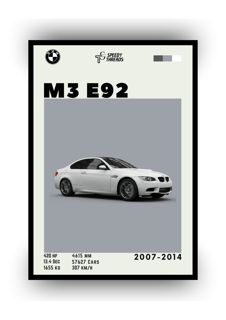 POSTER BMW M3 E92