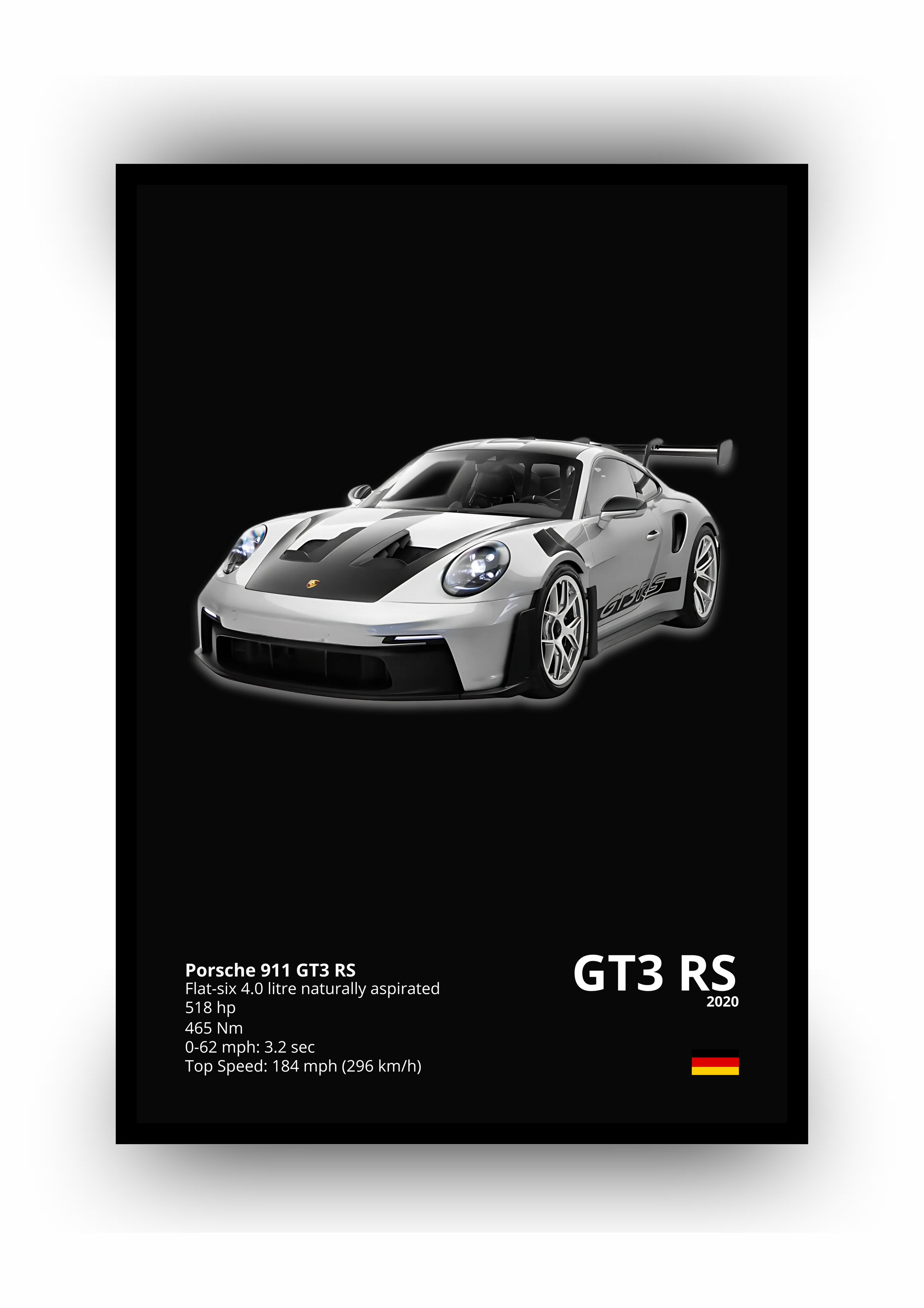 POSTER PORSCHE 911 GT3 RS