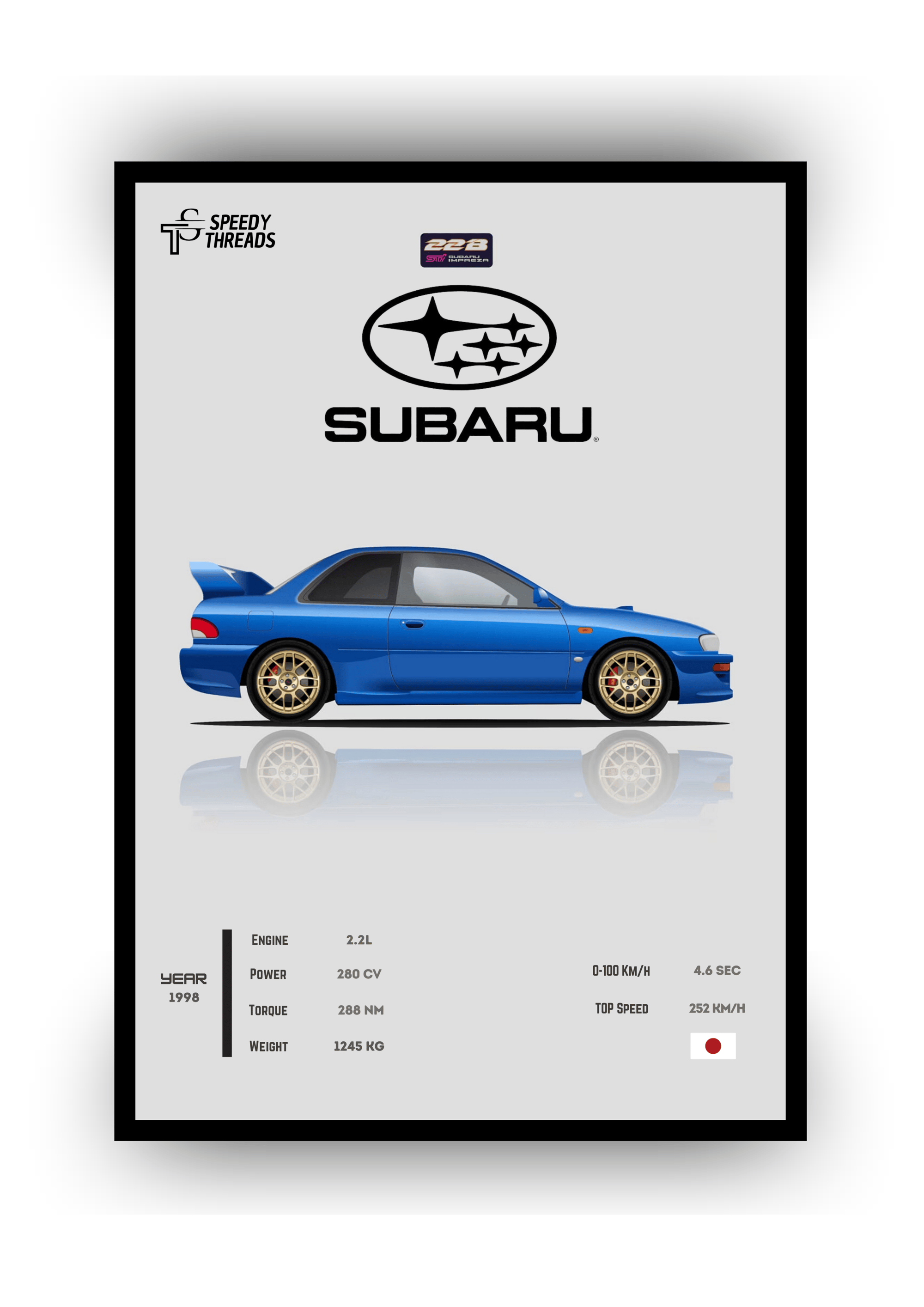 POSTER SUBARU STI 22B