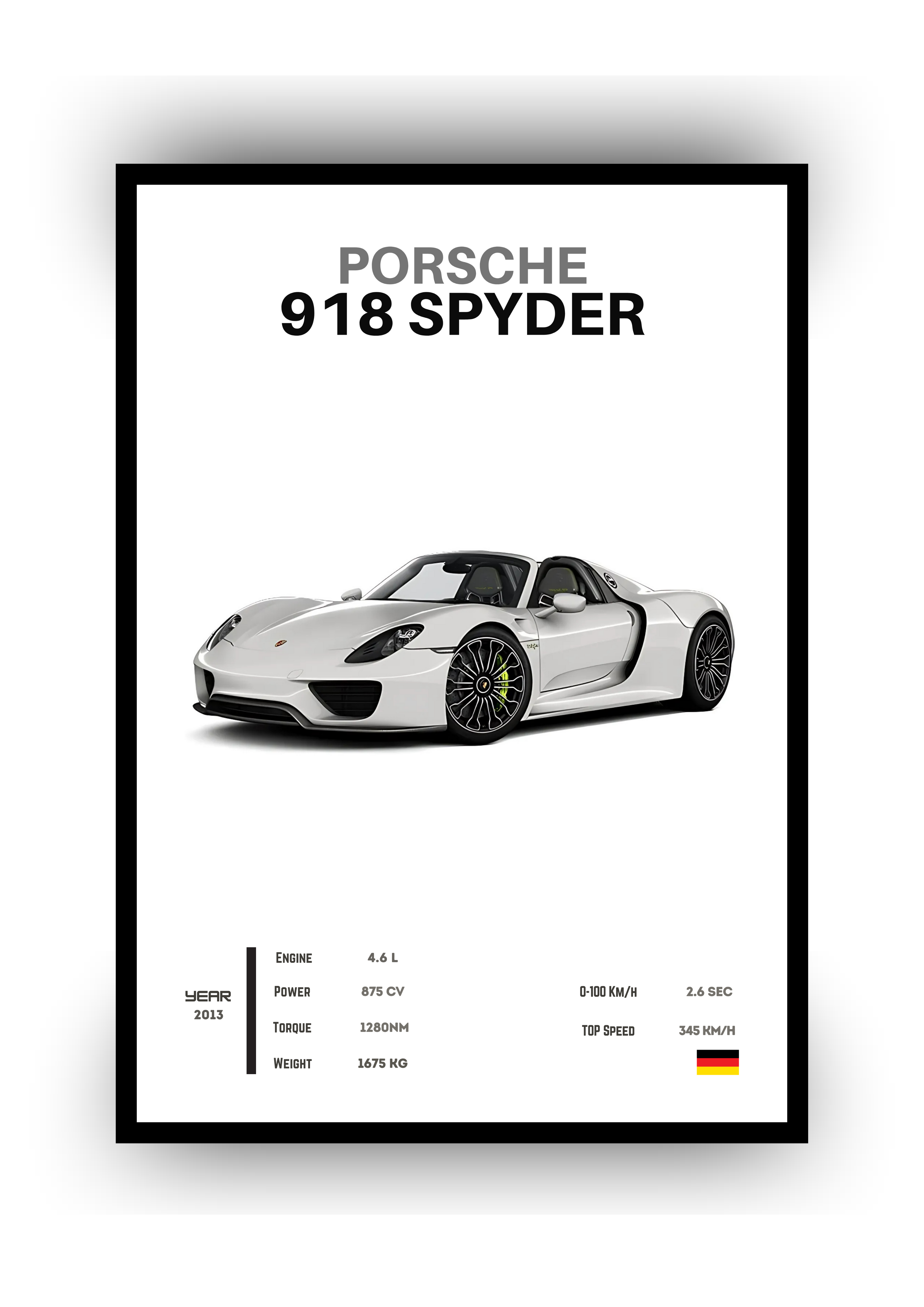 POSTER PORSCHE 918 SPYDER