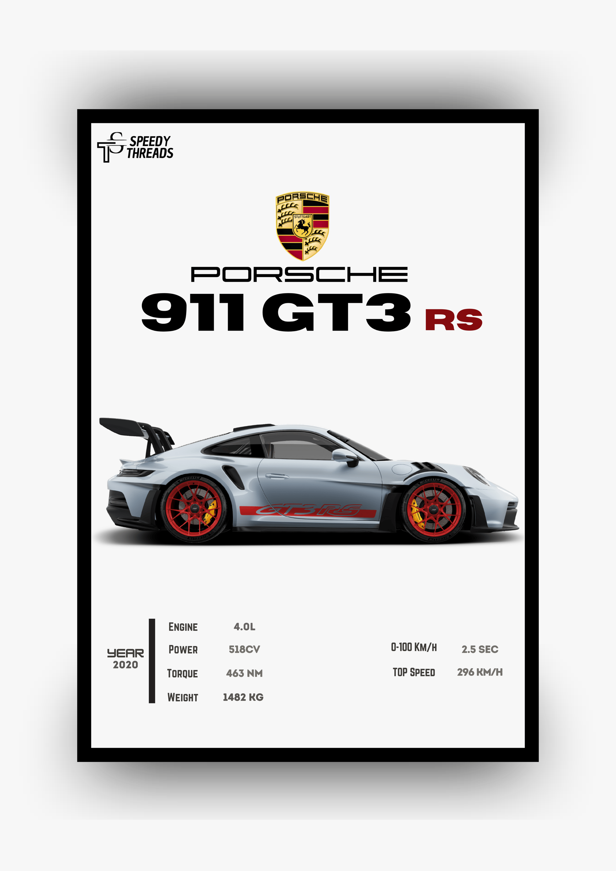 POSTER PORSCHE 911 GT3 RS