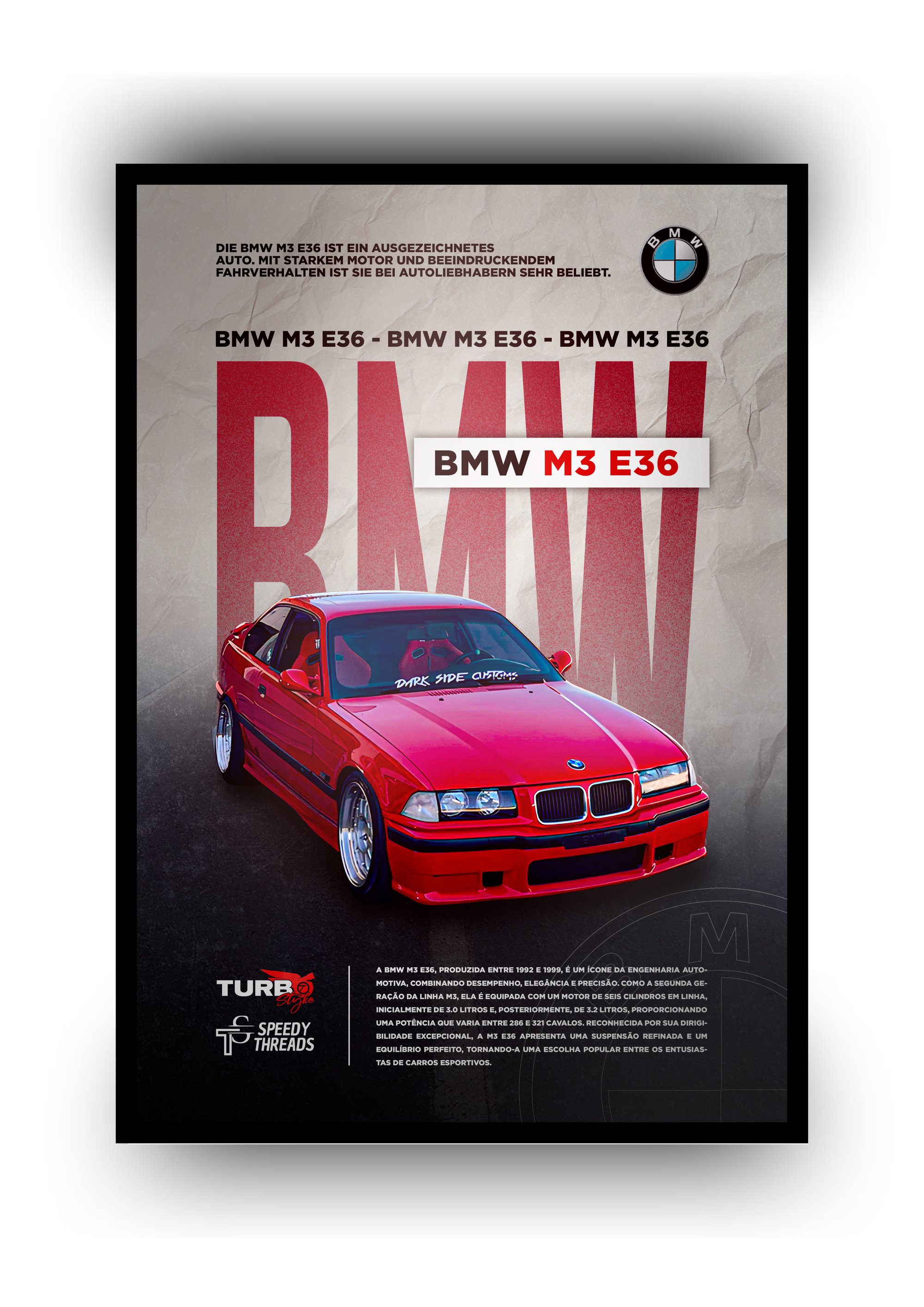 POSTER BMW M3 E36