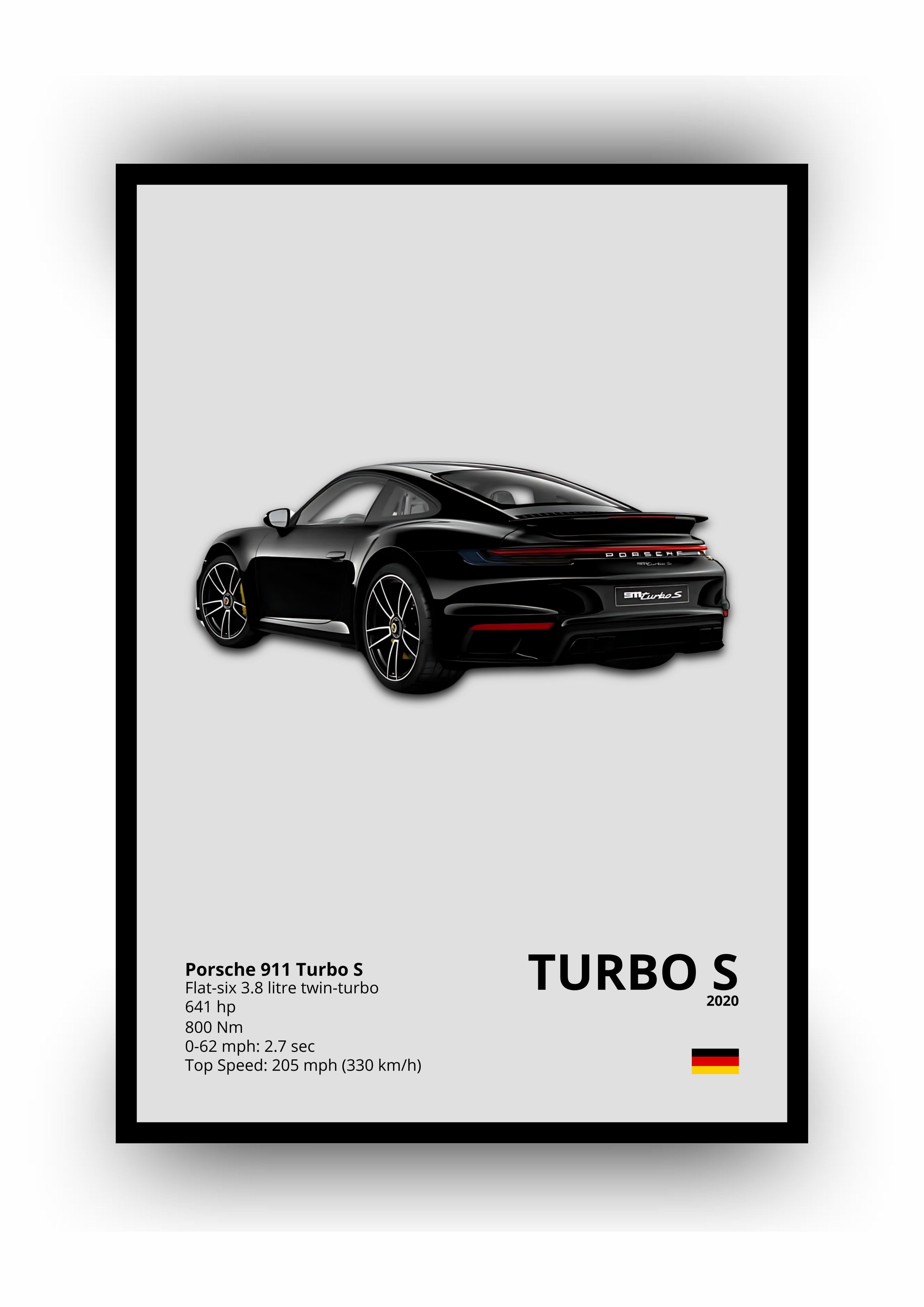 PSOTER PORSCHE 911 TURBO S