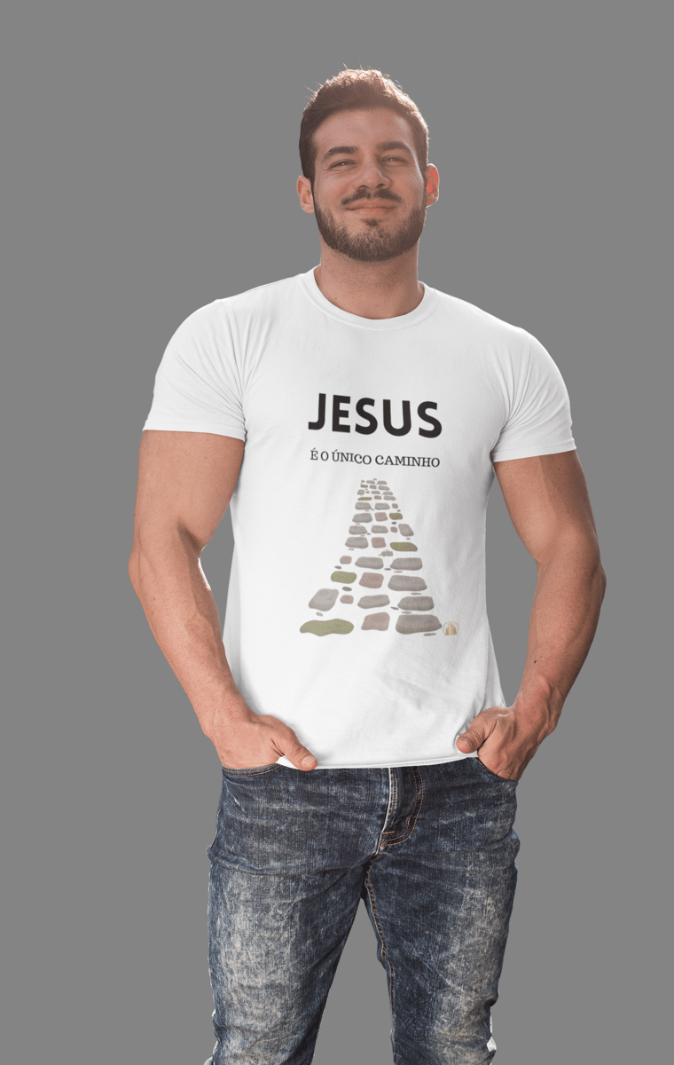 Nome do produto: Camiseta Plus JESSUS É O ÚNICO CAMINHO