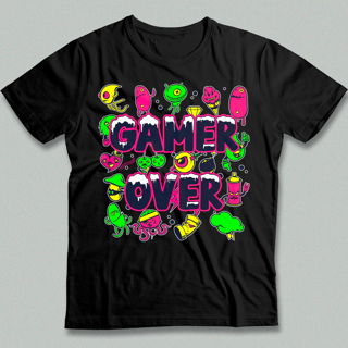 Nome do produto Camiseta - Gamer Over