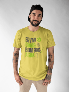 Nome do produto Camiseta Estonada ERVA & CUIA & BOMBA & ÁGUA