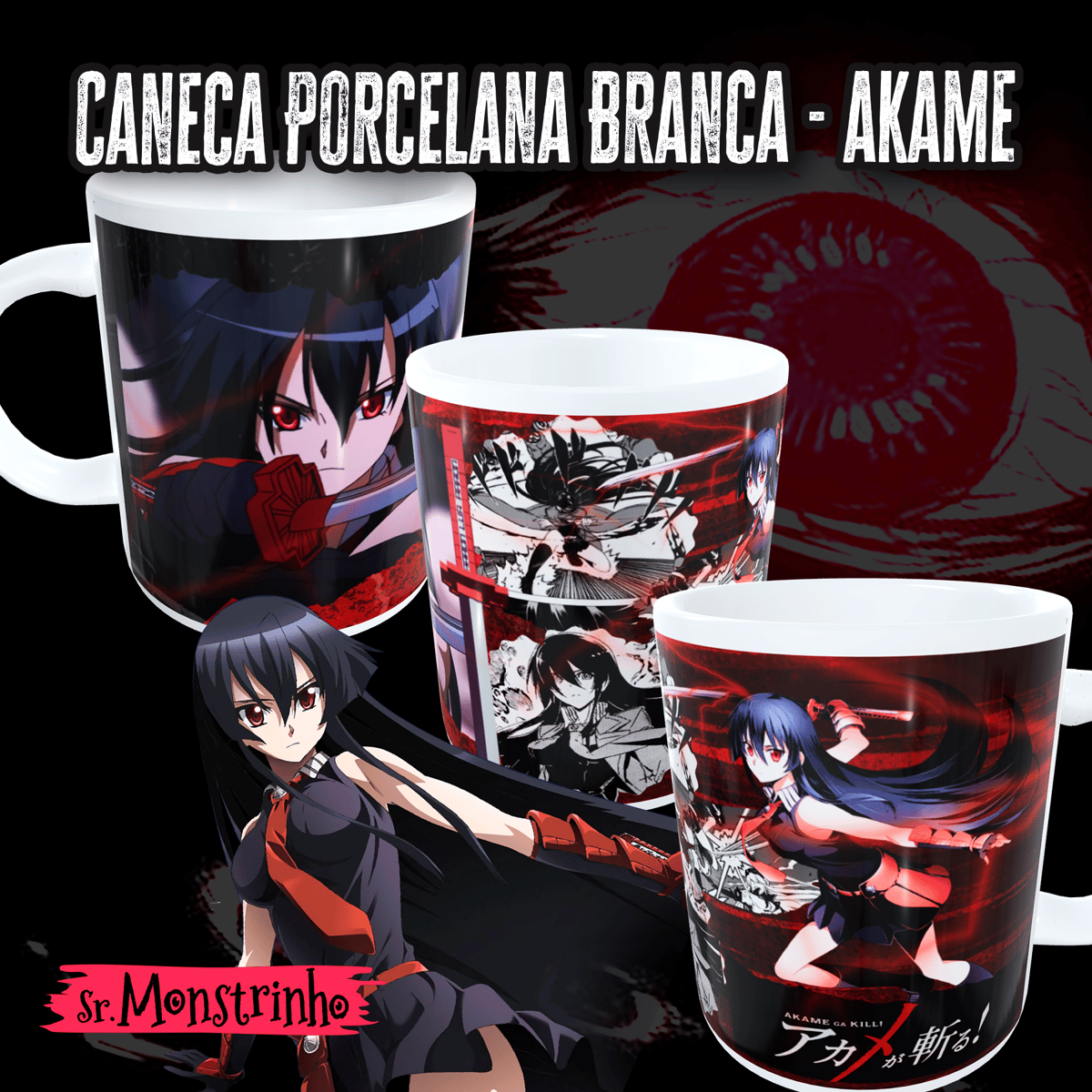 Nome do produto: Caneca Akame - Sr. Monstrinho