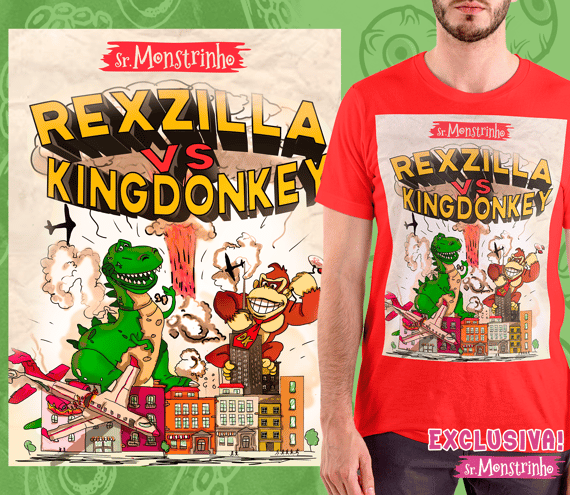 Rexzilla vs King Donkey - Sr. Monstrinho