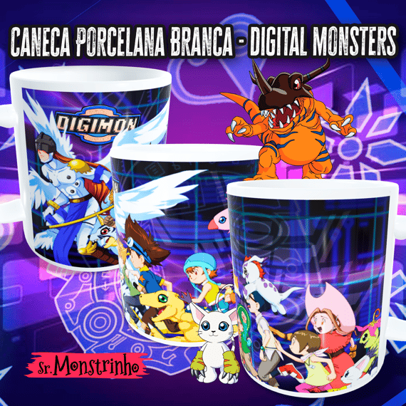 Caneca Digital Monsters - Sr. Monstrinho