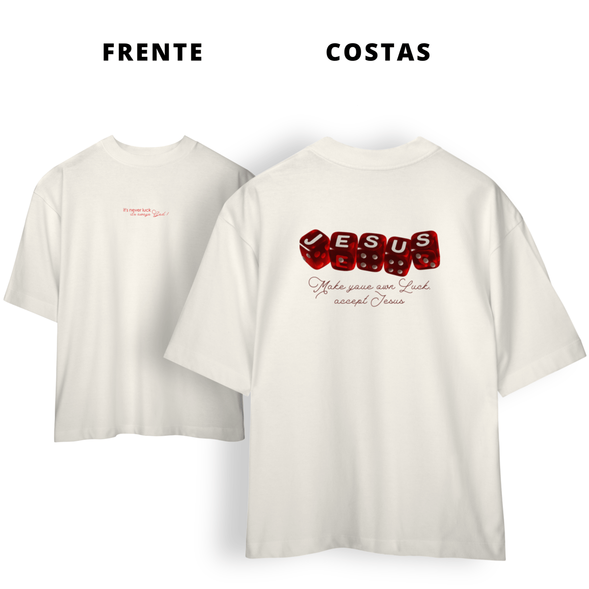 Nome do produto: 0065OS - Camiseta Oversized Luck