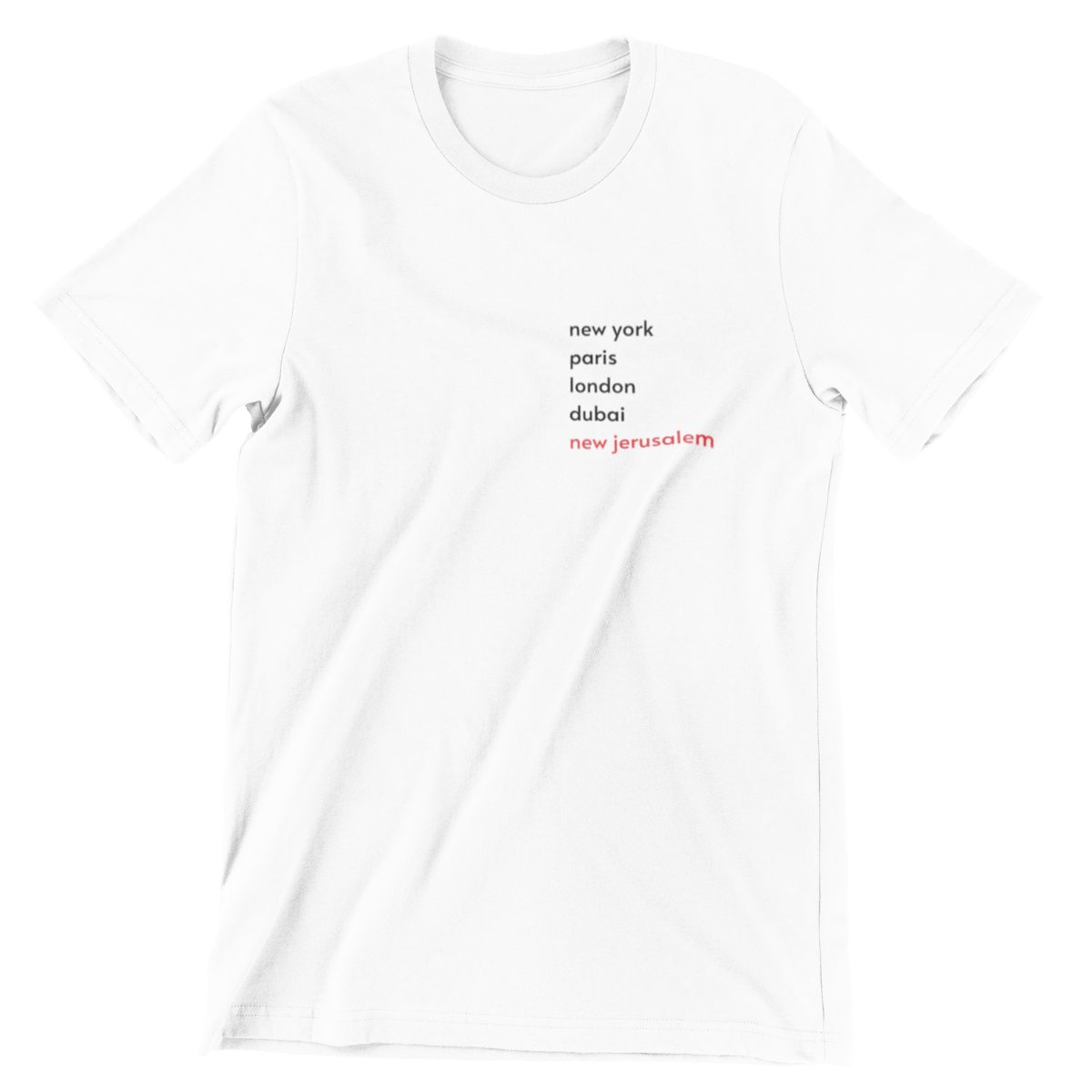 Nome do produto: 0021 - Camiseta Unissex New Jerusalem