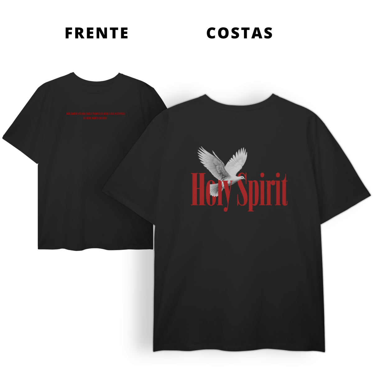 Nome do produto: 0004PS - Camiseta Plus Size Holy Spirit