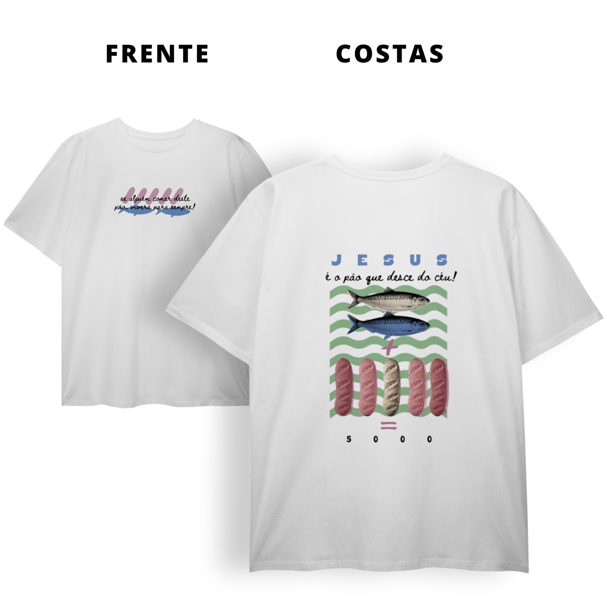 Nome do produto: 0040PS - Camiseta Plus Size Pão da Vida