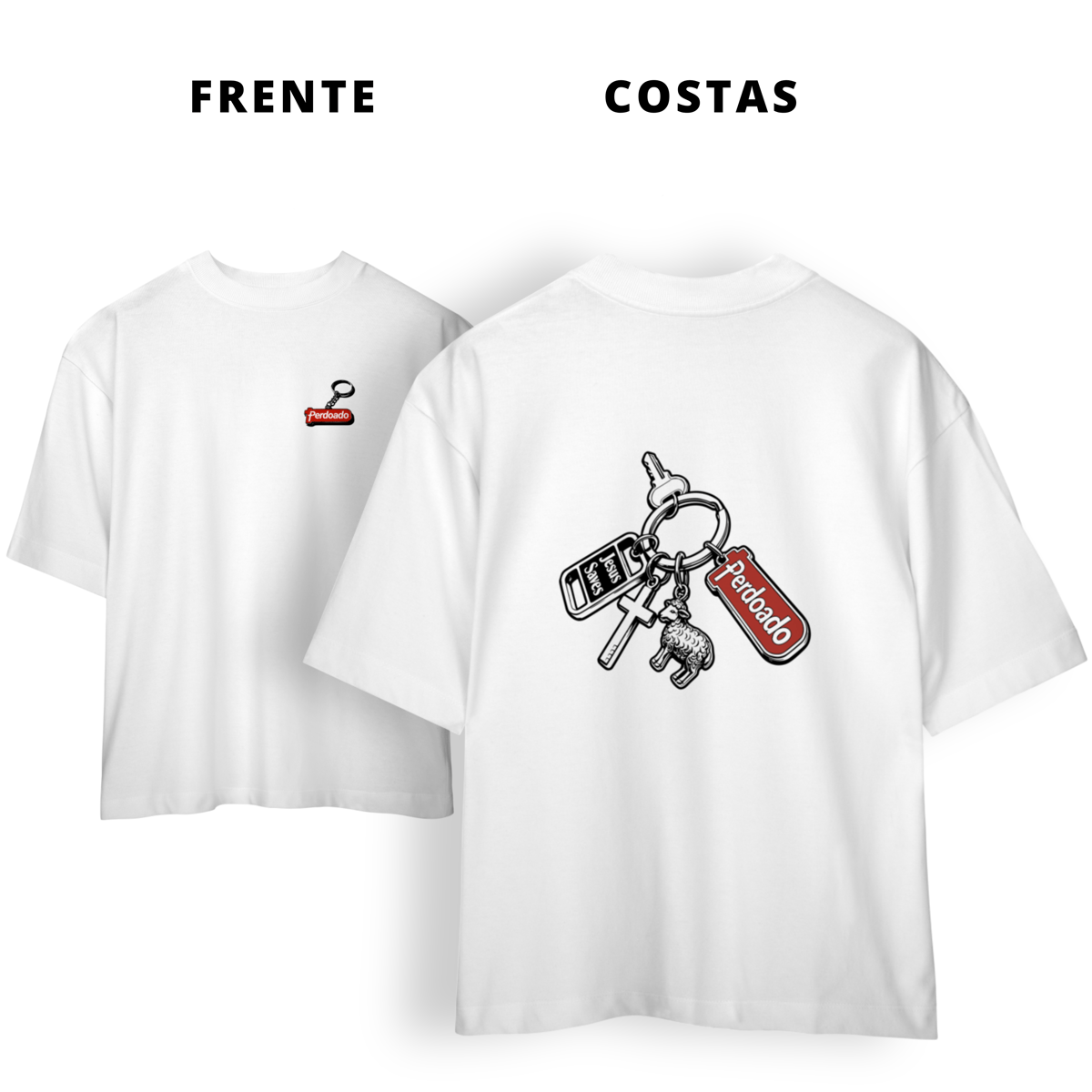 Nome do produto: 0075OS - Camiseta Oversized Chaveiro