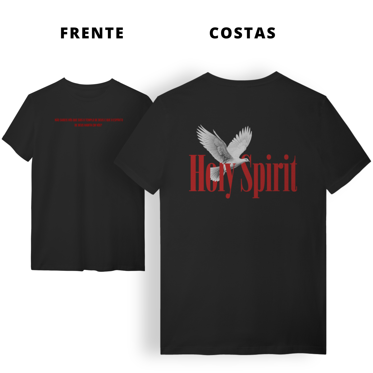 Nome do produto: 0004 - Camiseta Unissex Holy Spirit