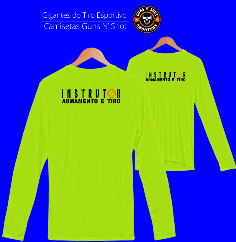 Nome do produto: Instrutor de Armamento e Tiro Vista na Mira Dry Fit Manga Longa