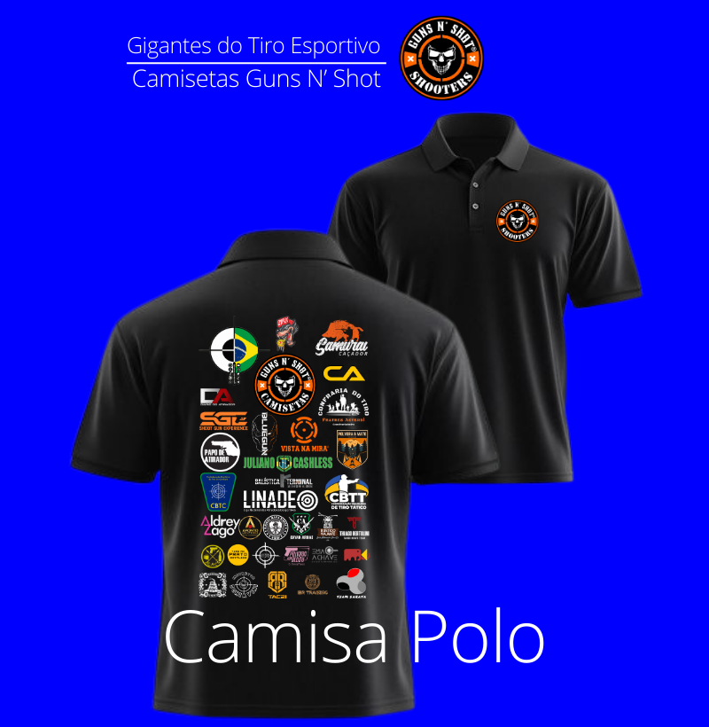 Nome do produto: Polo Tiro Esportivo com a Guns N\' Shot