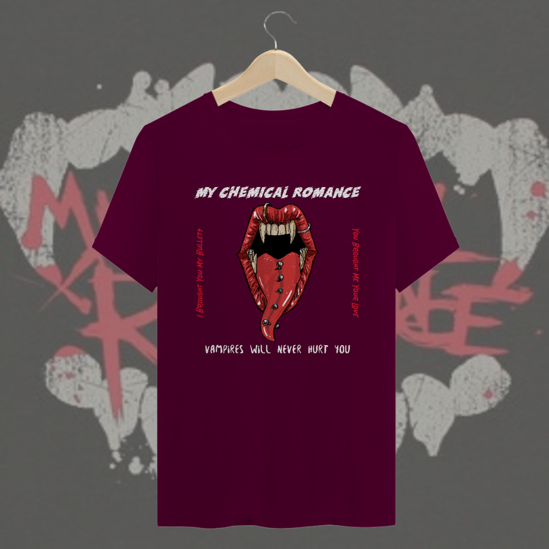 Nome do produto: Camiseta Vampires will never hurt you - My chemical romance