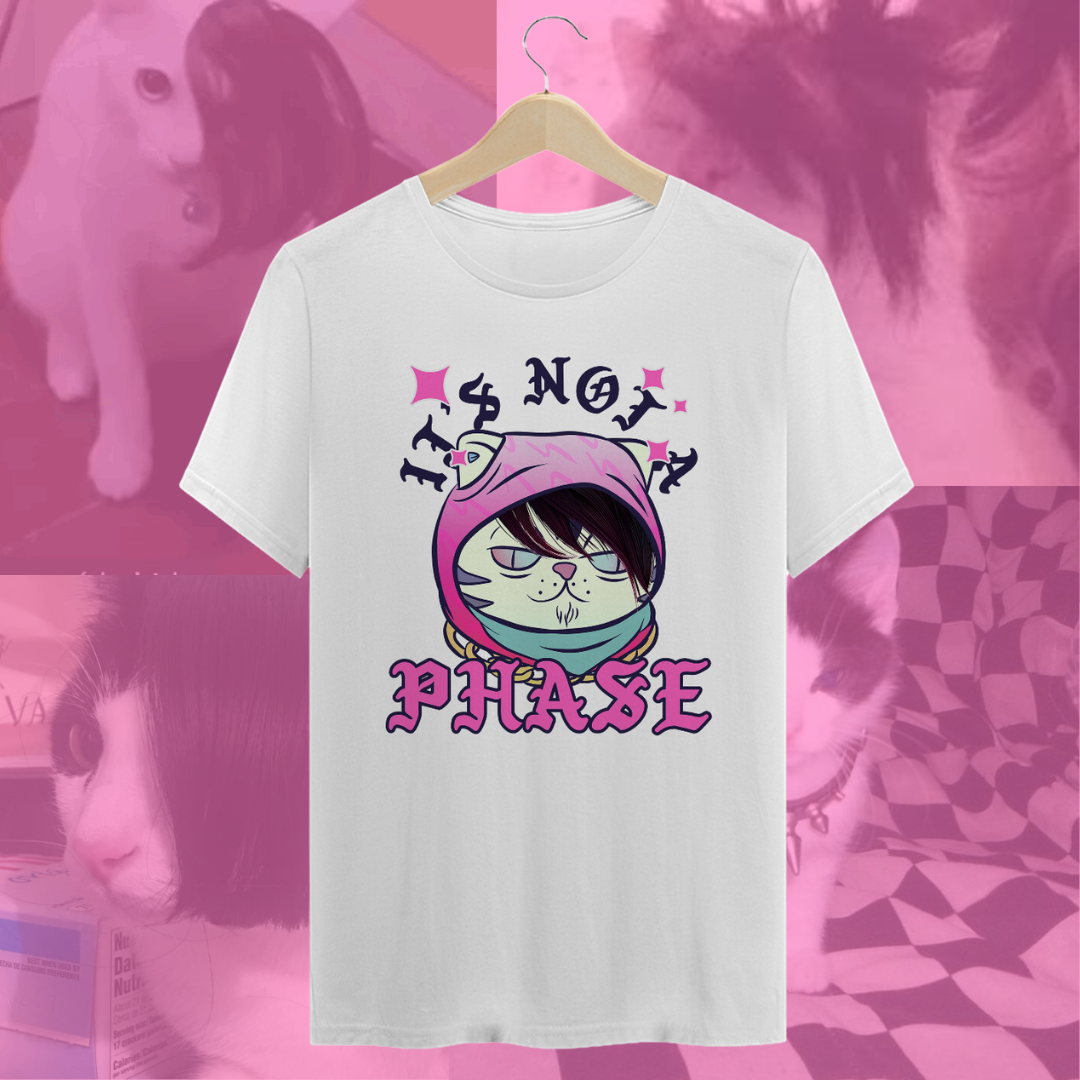 Nome do produto: Camiseta Its Not a Phase - Emo Cat