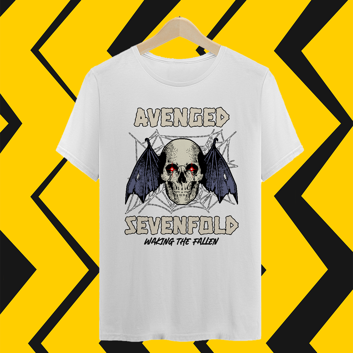 Camiseta Avenged Sevenfold - Deathbat (branca)