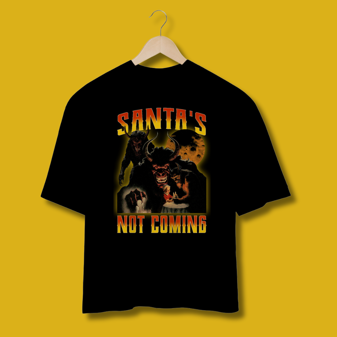 Nome do produto: Camiseta Oversized - Santa is not coming 