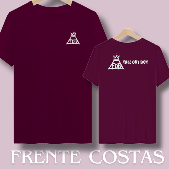 Camiseta Fall Out Boy - FOB Frente e costas