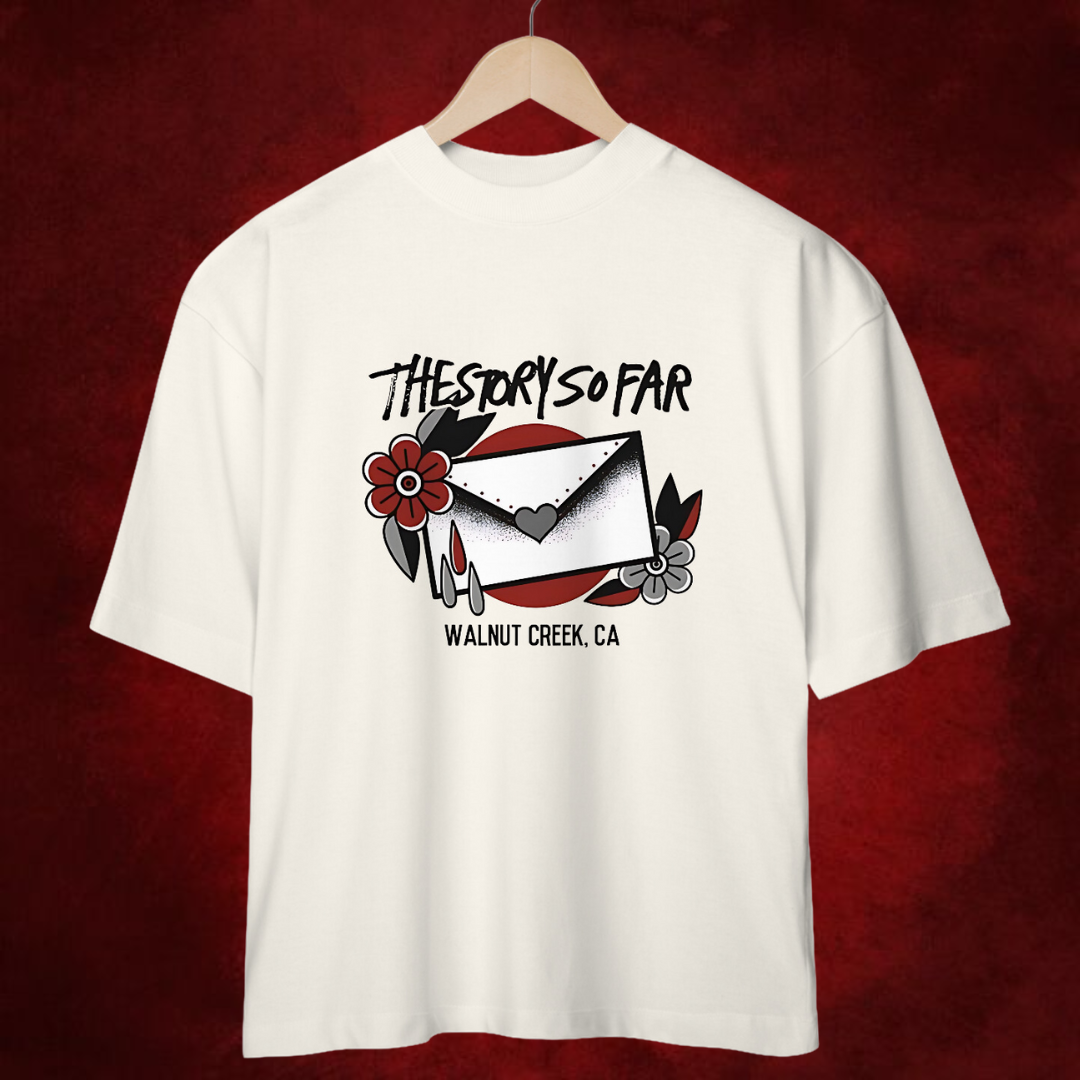 Nome do produto: Camiseta Oversized The Story So Far - Letter