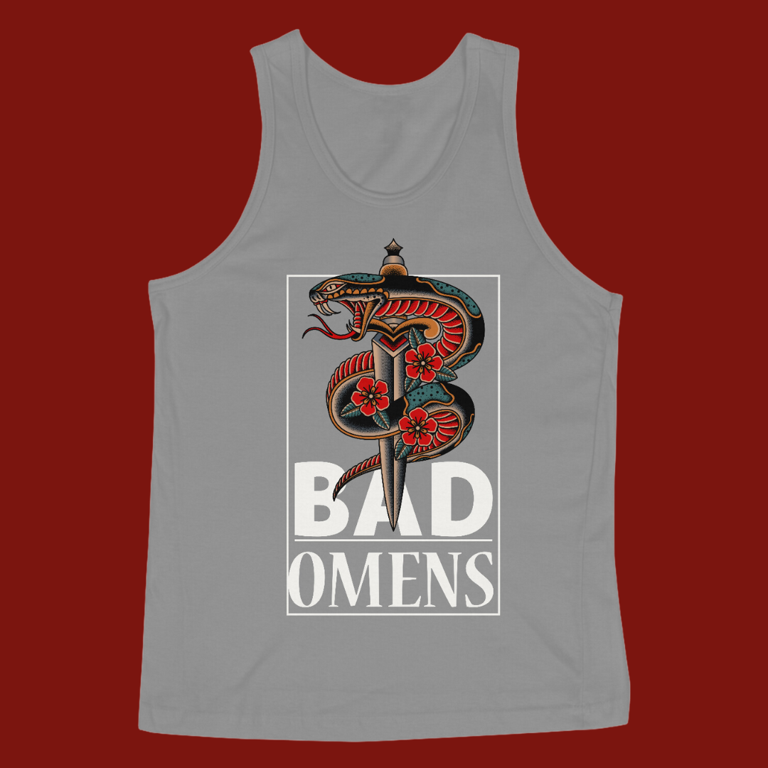Nome do produto: Regata Bad Omens - Snake