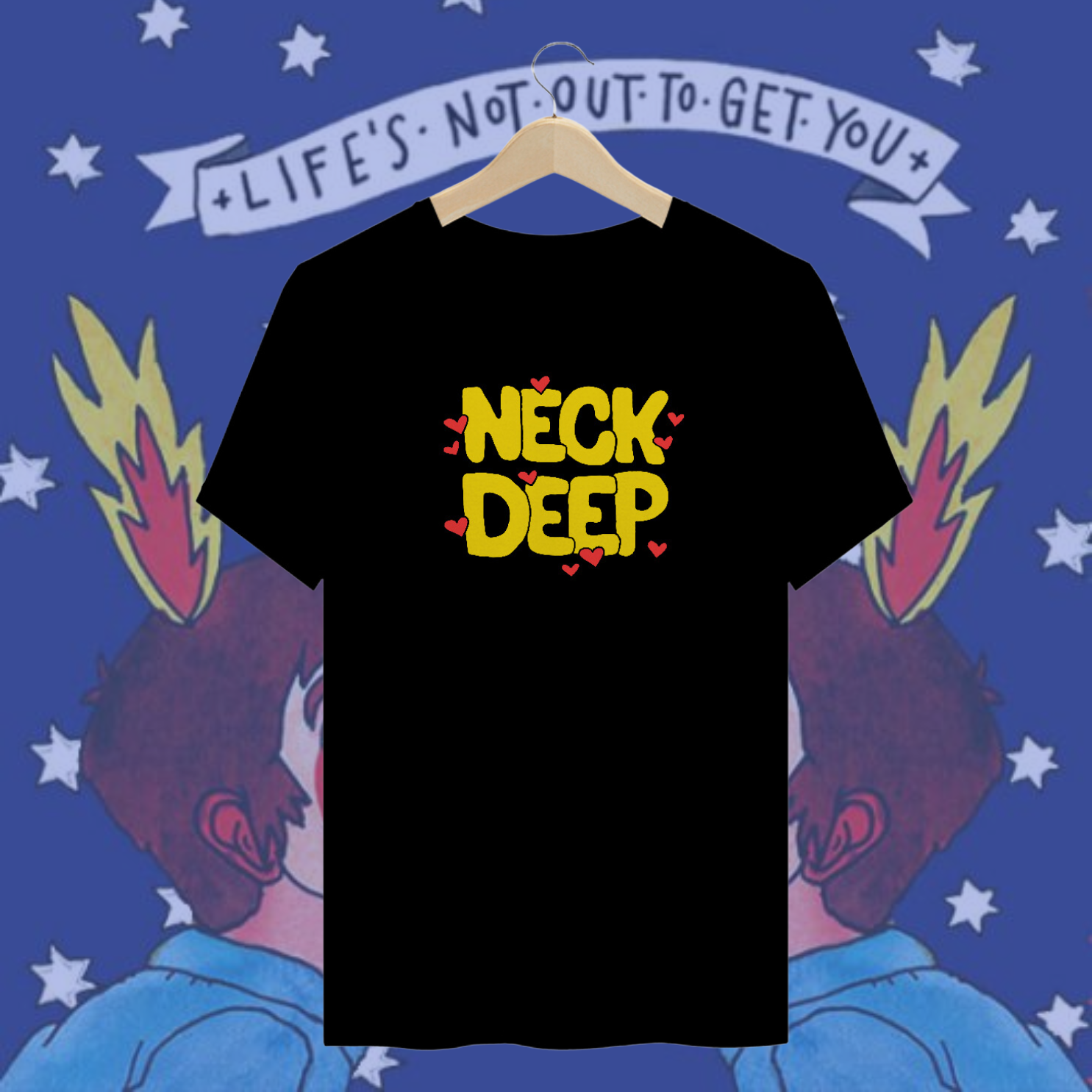 Camiseta Neck Deep - Yellow Logo