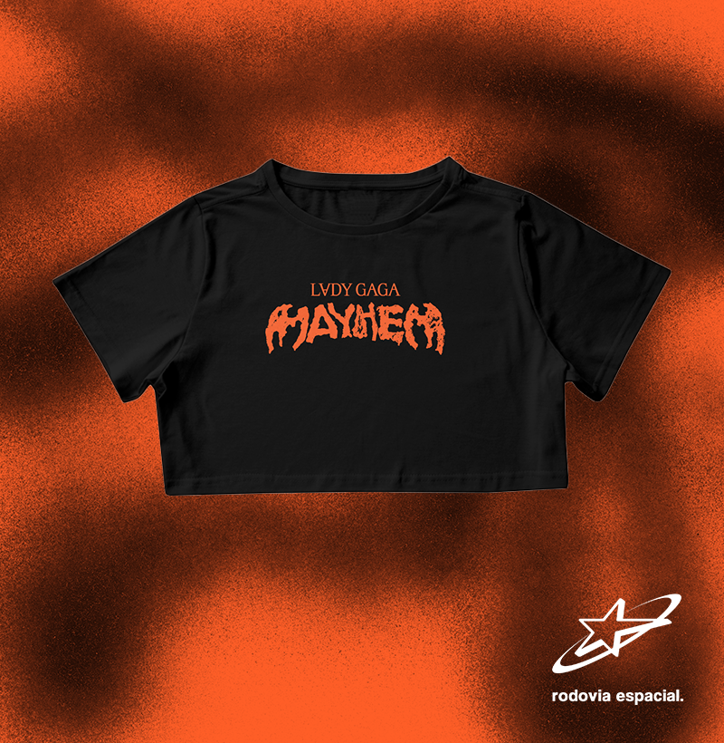 Nome do produto: Cropped Lady Gaga - Mayhem Logo