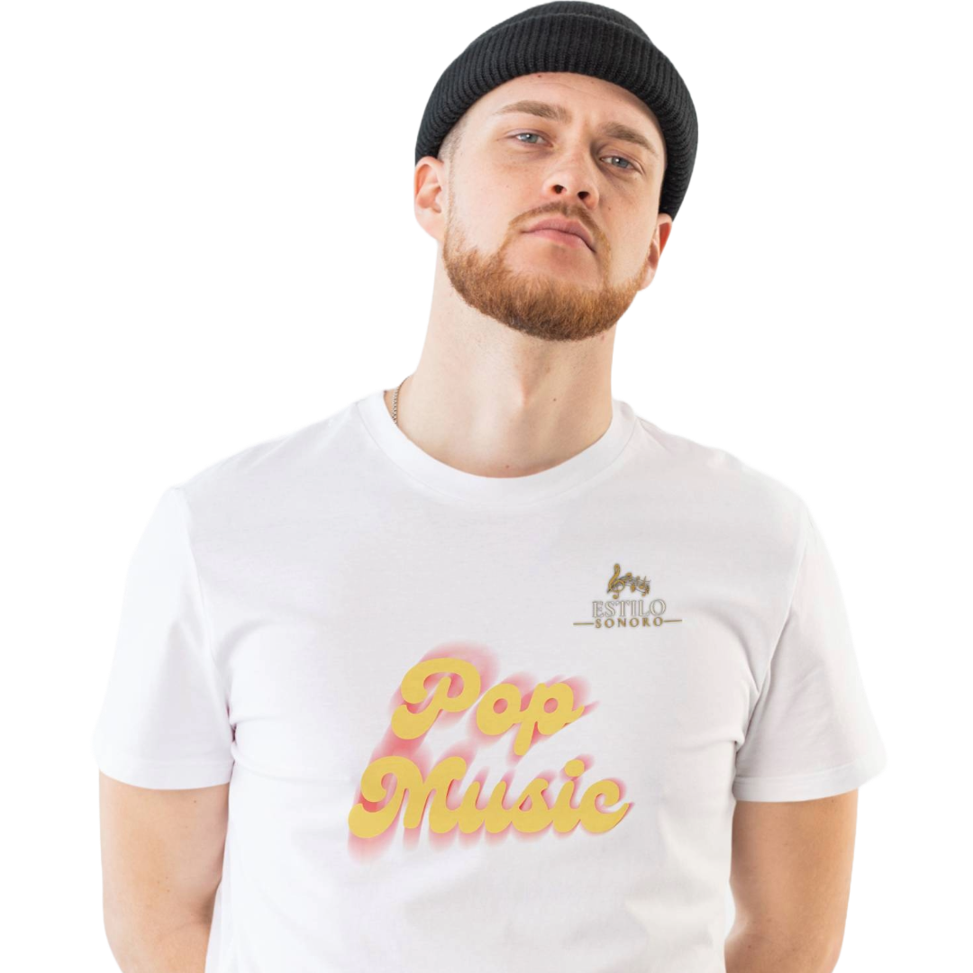 Camiseta Premium Masculina Algodão Pima Estampada Musical Pop Music - Estilo Sonoro