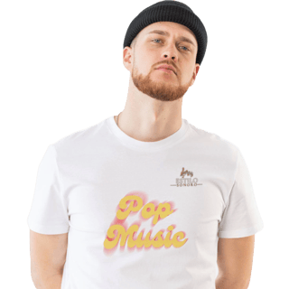 Nome do produtoCamiseta Premium Masculina Algodão Pima Estampada Musical Pop Music - Estilo Sonoro