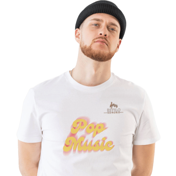 Camiseta Premium Masculina Algodão Pima Estampada Musical Pop Music - Estilo Sonoro