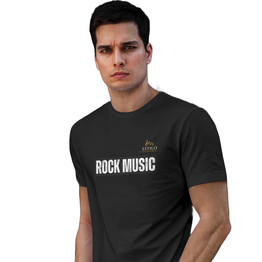 Camiseta Premium Masculina Algodão Pima Estampada Musical Rock Music - Estilo Sonoro