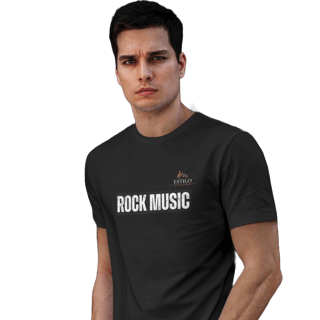 Camiseta Premium Masculina Algodão Pima Estampada Musical Rock Music - Estilo Sonoro
