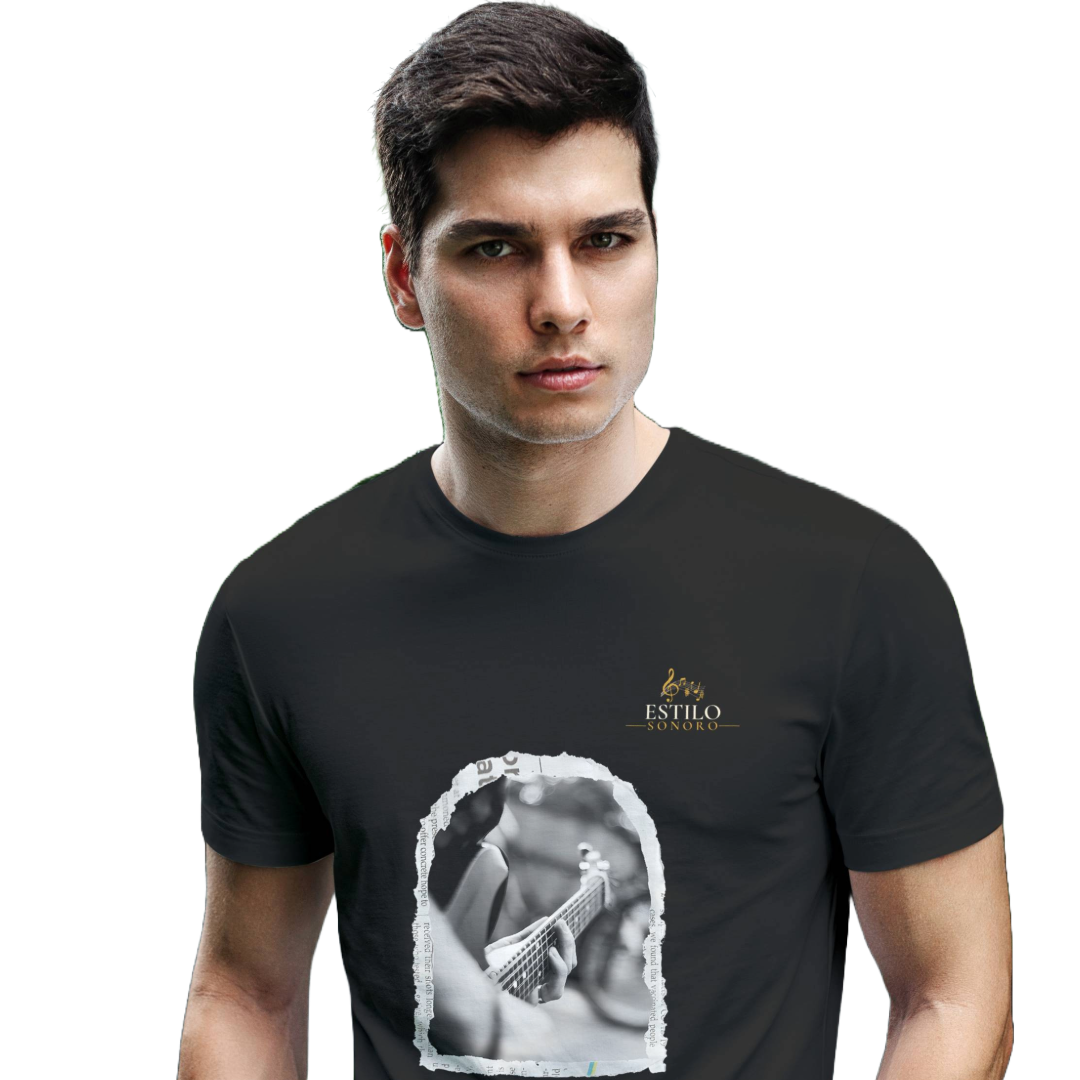 Camiseta Premium Masculina Algodão Pima Estampada Musical Rock Music - Estilo Sonoro