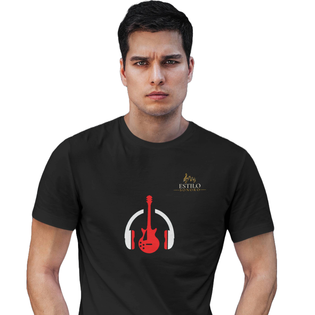 Camiseta Premium Masculina Algodão Pima Estampada Musical Guitarra - Estilo Sonoro Nome do produto: Camiseta Premium Masculina Algodão Pima Estampada Musical Guitarra - Estilo Sonoro