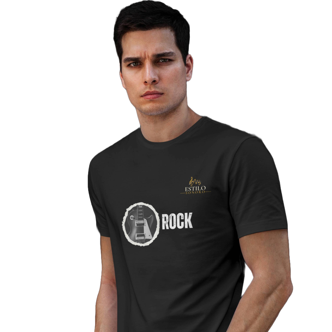 Camiseta Premium Masculina Algodão Pima Estampada Musical Rock Music - Estilo Sonoro