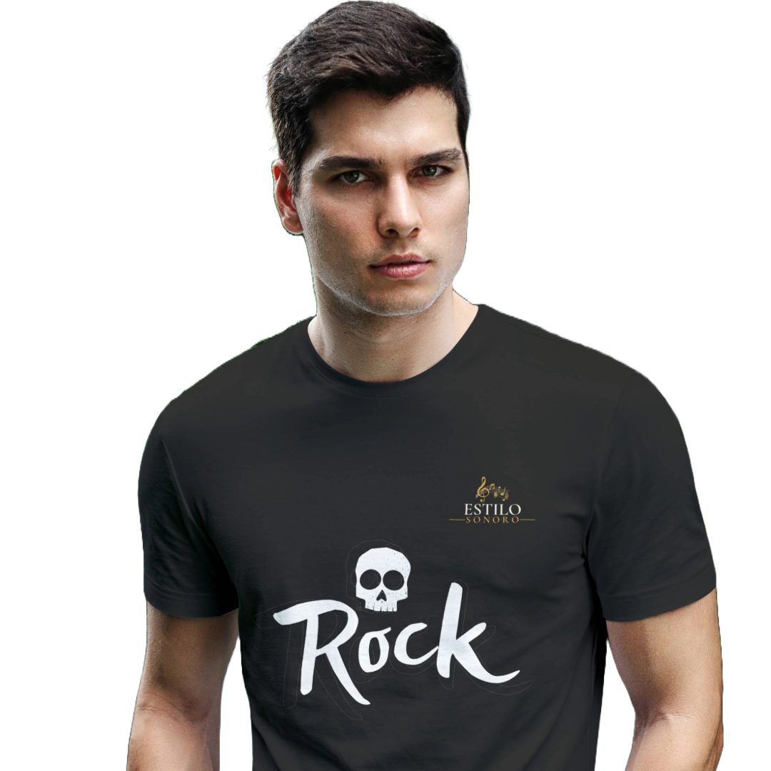 Camiseta Premium Masculina Algodão Pima Estampada Musical Rock Music - Estilo Sonoro