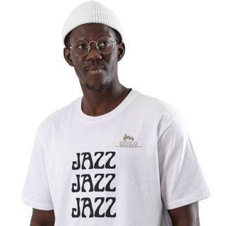 Camiseta Premium Masculina Algodão Pima Estampada Musical Jazz Music - Estilo Sonoro