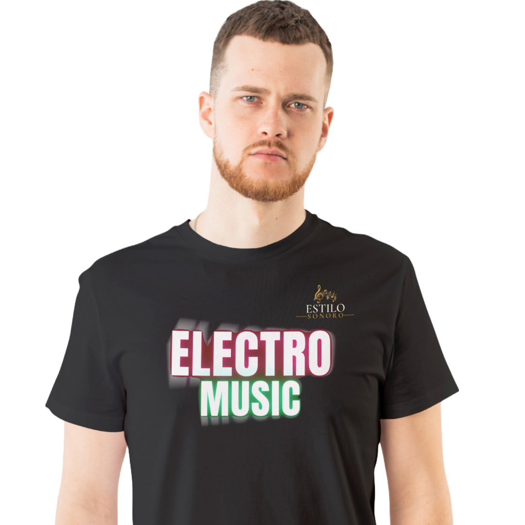 Camiseta Premium Masculina Algodão Pima Estampada Musical Electro Music - Estilo Sonoro