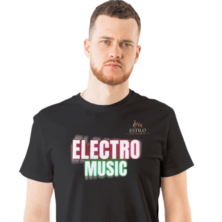 Camiseta Premium Masculina Algodão Pima Estampada Musical Electro Music - Estilo Sonoro