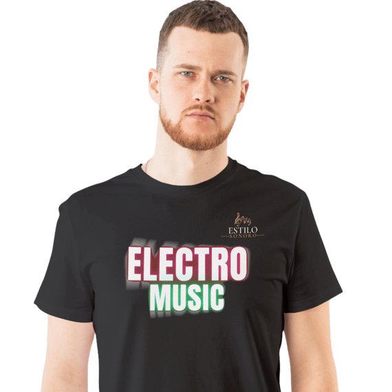Camiseta Premium Masculina Algodão Pima Estampada Musical Electro Music - Estilo Sonoro