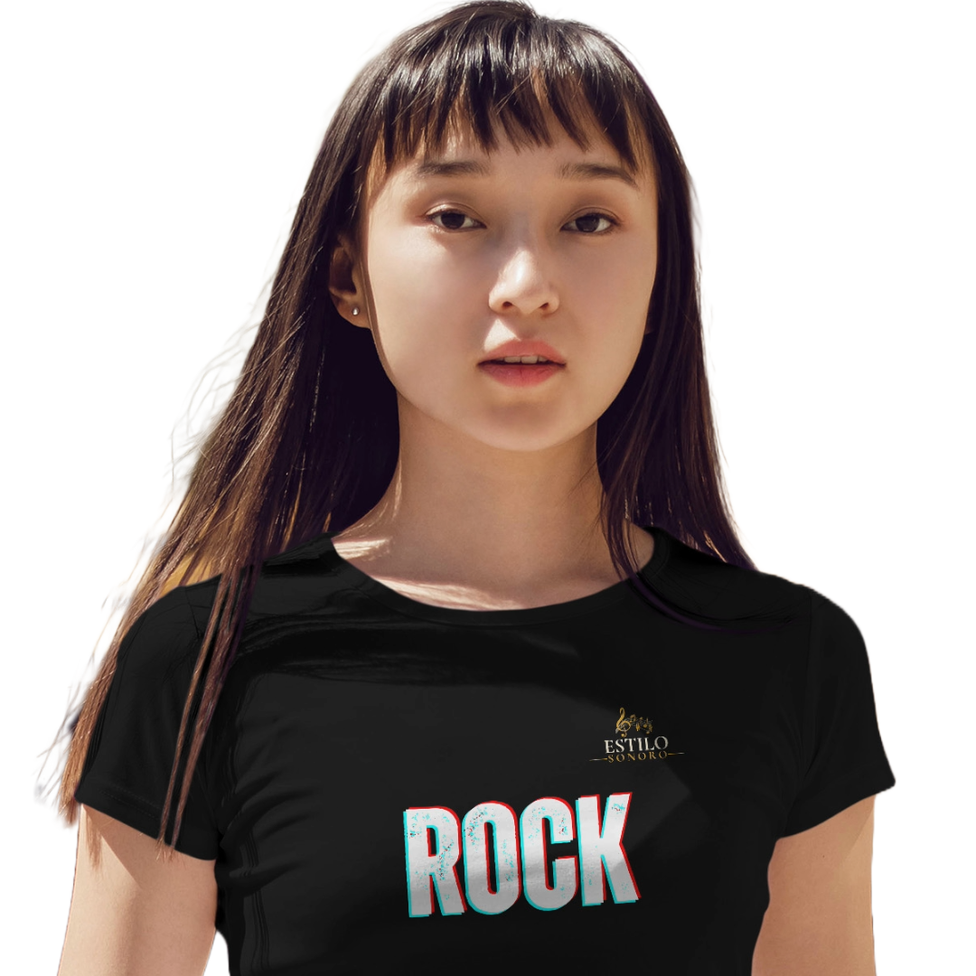 Camiseta Premium Feminina Algodão Pima Estampada Musical Rock Music - Estilo Sonoro