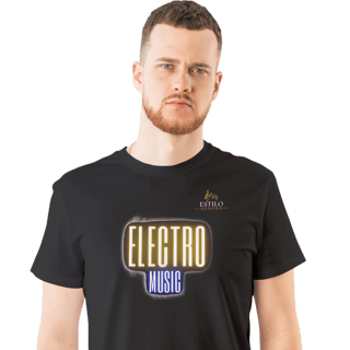 Camiseta Premium Masculina Algodão Pima Estampada Musical Electro Music - Estilo Sonoro