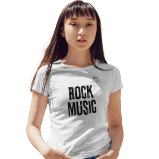 Camiseta Premium Feminina Algodão Pima Estampada Musical Rock Music - Estilo Sonoro