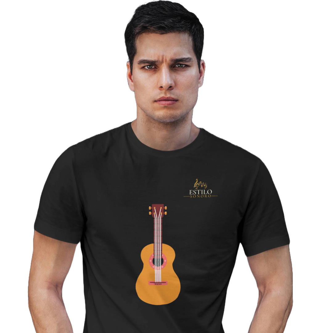 Camiseta Premium Masculina Algodão Pima Estampada Musical Ukulele - Estilo Sonoro