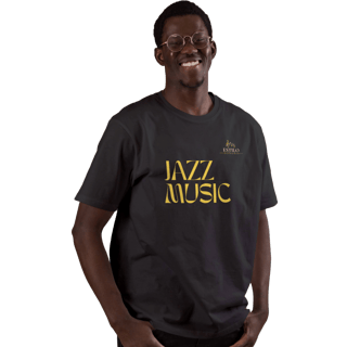 Camiseta Premium Masculina Algodão Pima Estampada Musical Jazz Music - Estilo Sonoro