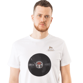 Camiseta Premium Masculina Algodão Pima Estampada Musical Disco de Vinil - Estilo Sonoro