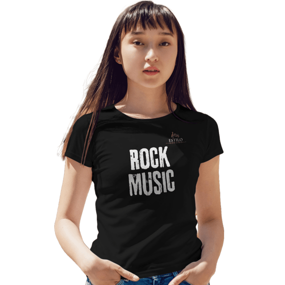 Camiseta Premium Feminina Algodão Pima Estampada Musical Rock Music - Estilo Sonoro